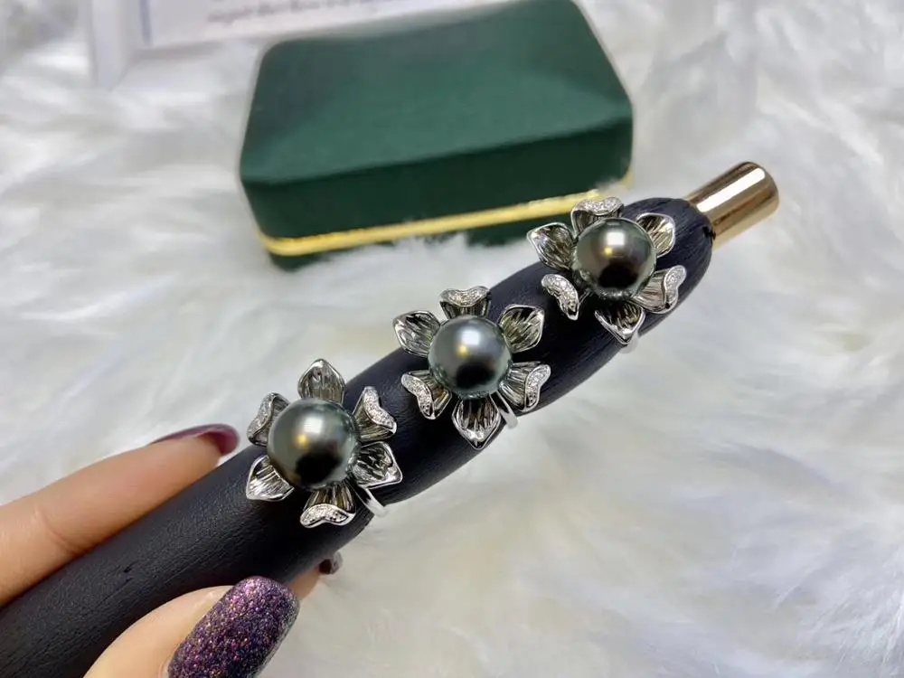 Уникальные цветочные аксессуары для регулируемого кольца серебряные фурнитуры