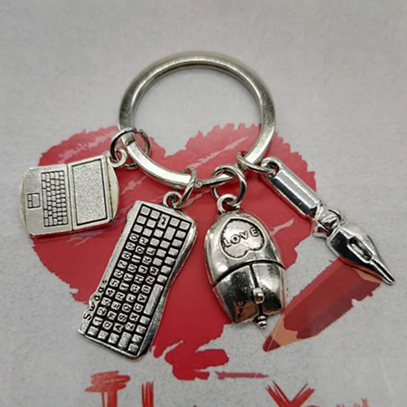 Новинка модная Очаровательная Клавиатура для ноутбука мыши брелок модный сделай