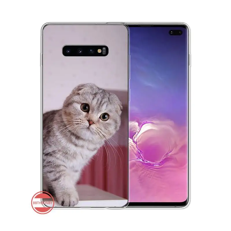 

cute cat Phone Case For Samsung Galaxy S5 S6 S7 S8 S9 S10 S10e S20 edge plus lite