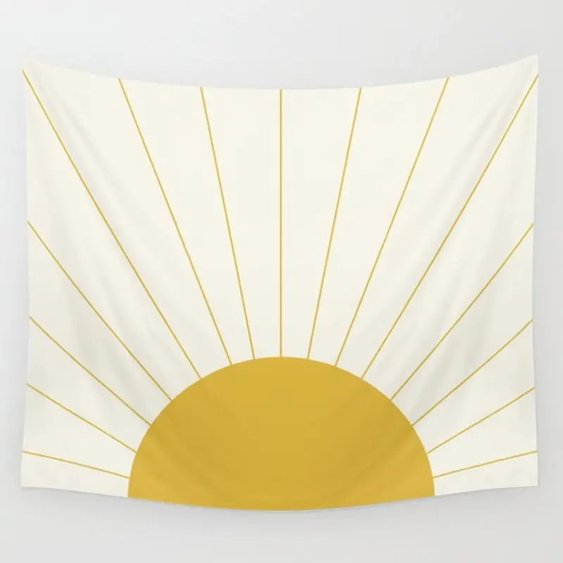 Психоделический закат горы настенный гобелен розовая Гора рассвет Настенный