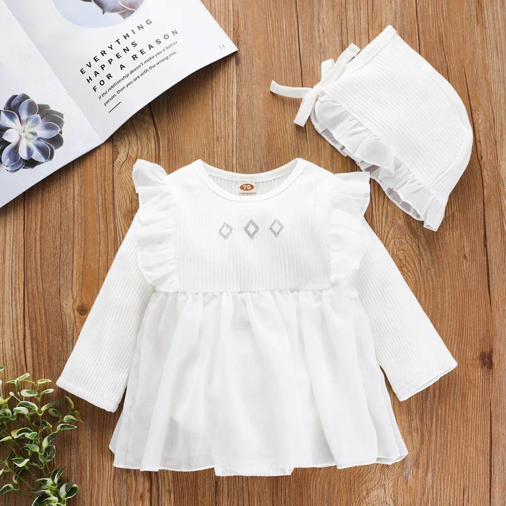 Комбинезон из фатина с длинными рукавами для новорожденных и маленьких девочек