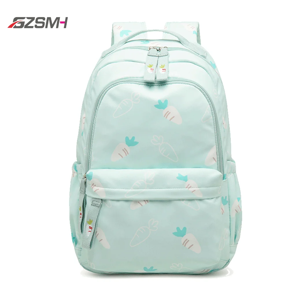 Женский рюкзак зеленый средний школьный для девочек-подростков школьные