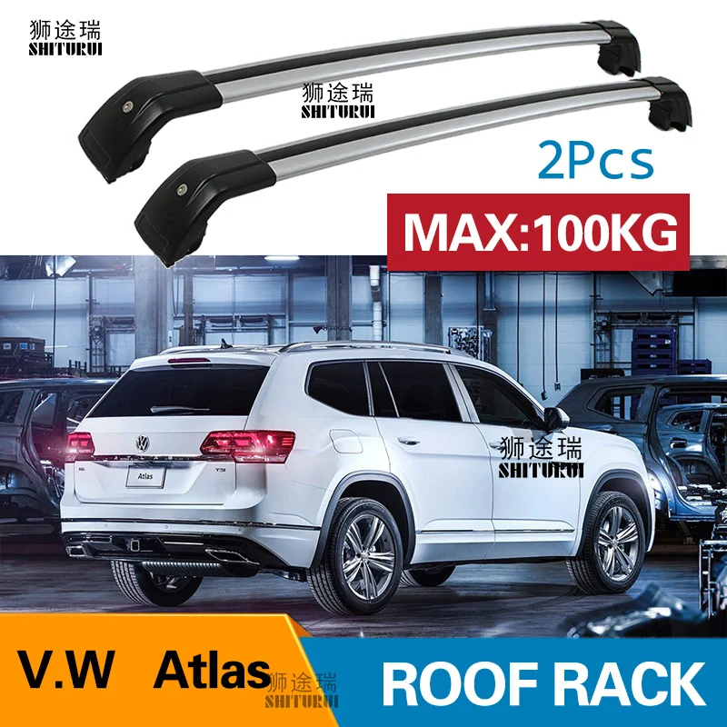 Рейка на крышу (поперечная балка) для Volkswagen Atlas TERAMONT 2016-2019 утолщенный алюминиевый