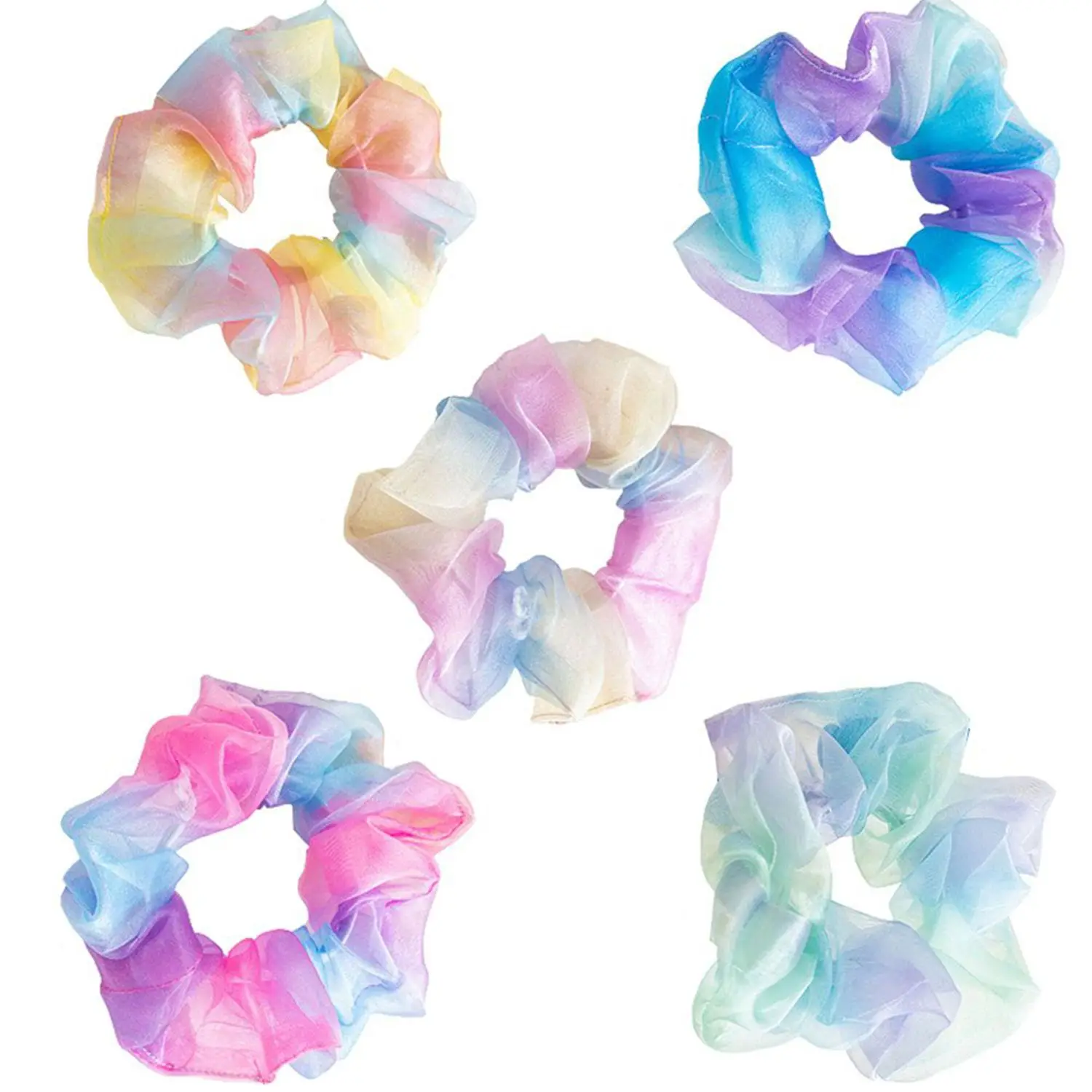 

Эластичные резинки для хвоста, Разноцветные Милые резинки для волос для девочек, крашенные резинки для волос