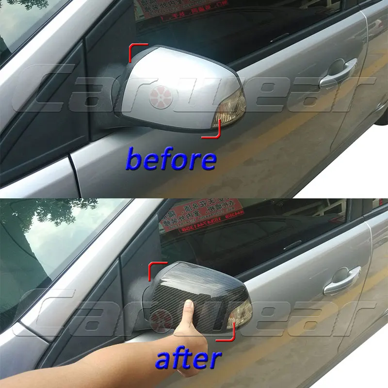 

MK2 Carbon Fiber Car Rear View Mirror Housing Cover Trim for Ford Focus MK2 2007~2013