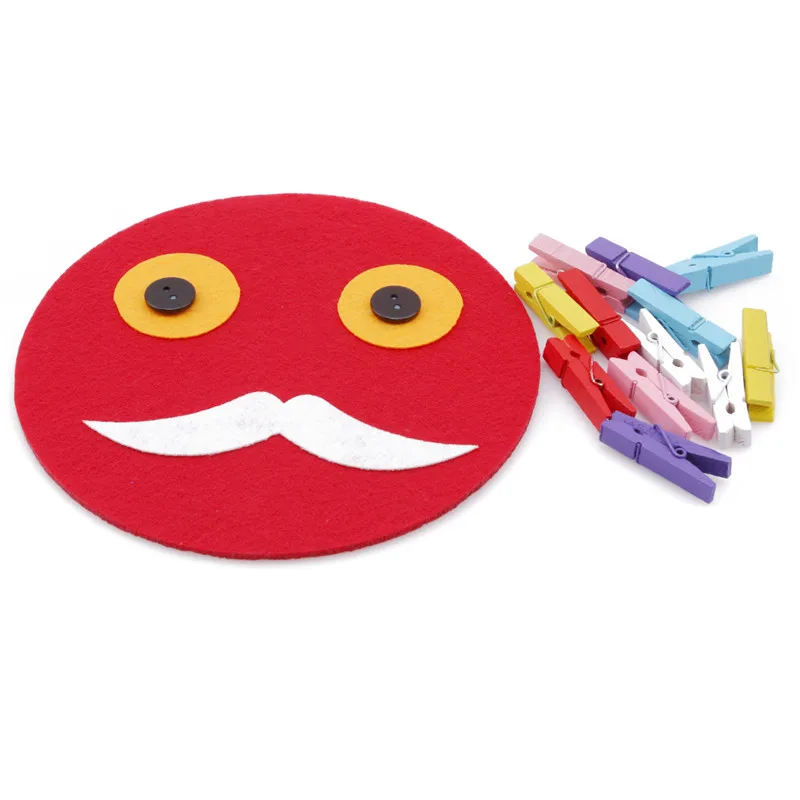 

Teaching Kindergarten Manual Diy Weave Cloth + Wood Clip Early Learning Education Toys Montessori Teaching Kindergarten Math Toy