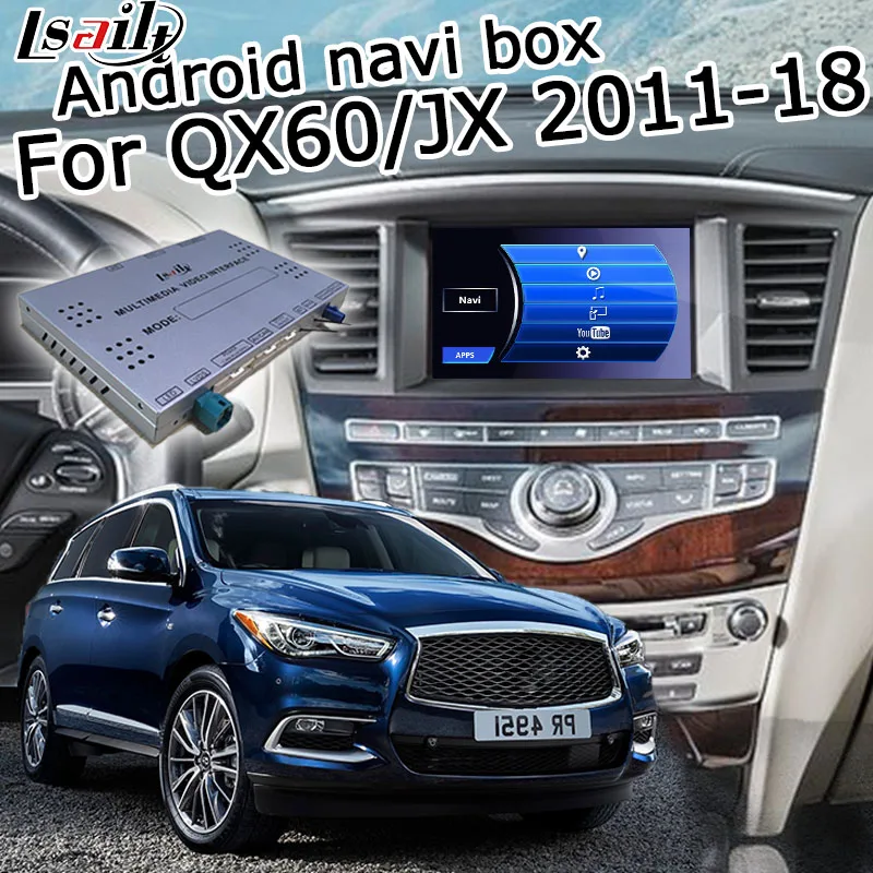 Lsailt Android gps навигационная коробка для Infiniti QX60/JX 2012-, с G Q70 QX50 QX70 QX80 и т. д. youtube waze YANDEX