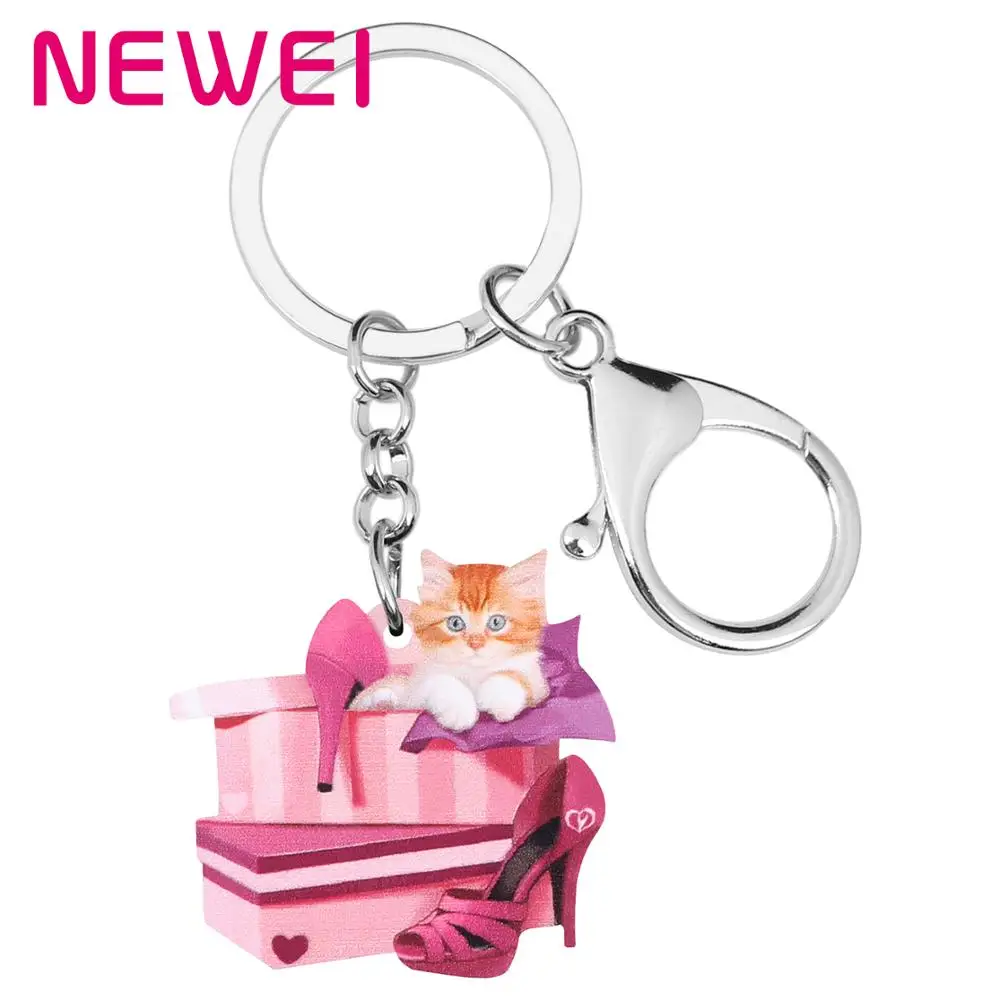 Newei акриловый подарок ко Дню Святого Валентина коробка Высокий каблук кошка