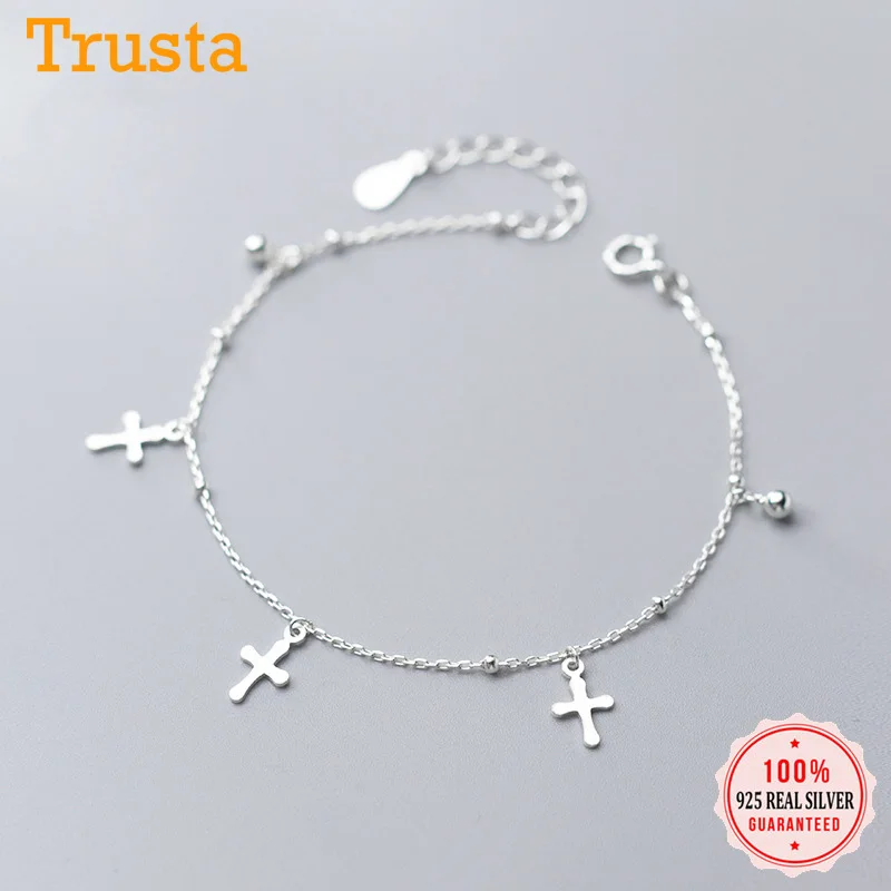 Trustdavis 100% 925 цельное Настоящее серебро двухслойный полый круглый браслет 16 см для