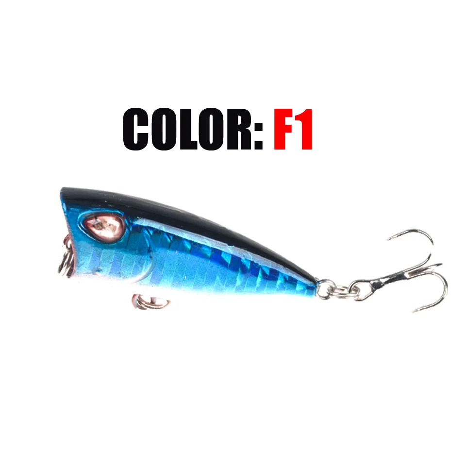 40mm 3g Mini Popper Fishing Lure Hard Bait Artificial Poper Topwater Bass Trout Pike Crankbait Crank Wobbler | Спорт и развлечения