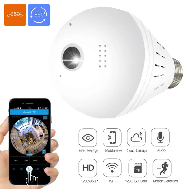 

Беспроводная панорамная камера «рыбий глаз», 960P, Wi-Fi, 360 градусов