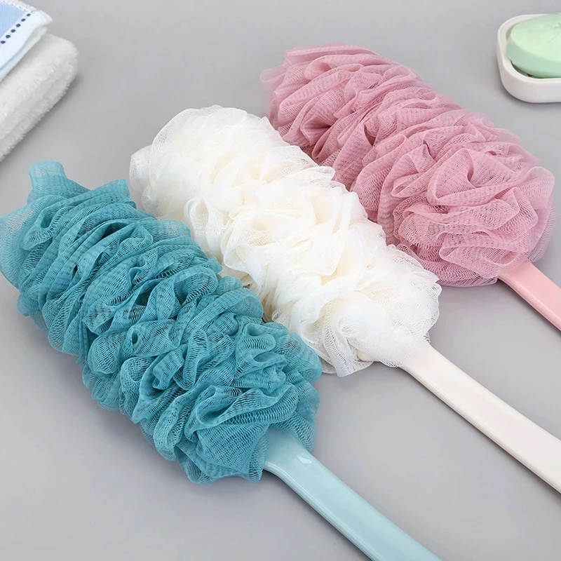

Long Handle Hanging Soft Mesh Back Body Bath Shower Scrubber Brush Sponge For Bathroom Shower Brush New Arrival