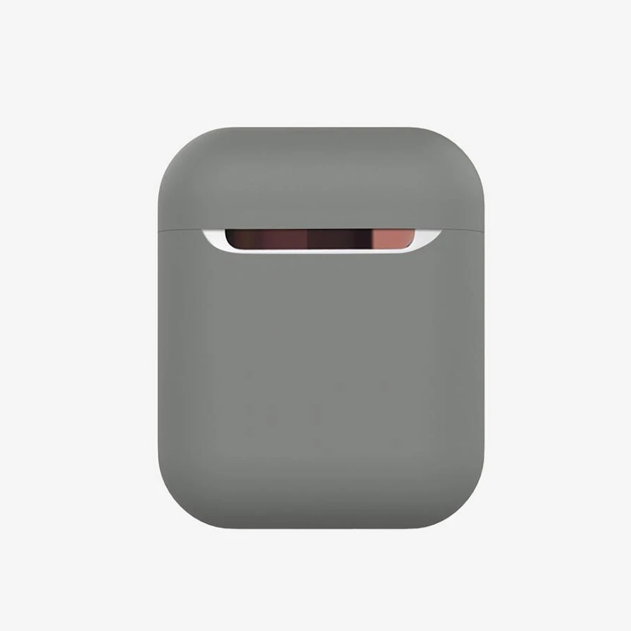 grey Роскошный силиконовый чехол для Apple AirPods, защитный чехол s для Apple Air Pod, аксессуары для наушников Bluetooth - Цвет: grey