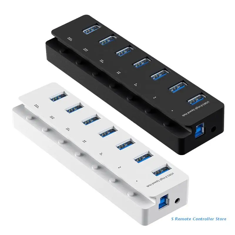 

BX0E Usb 3.0 Hub 7 Port 3.0 Hub Usb3.0 Splitter One Drag Seven Hub With Independent Switch