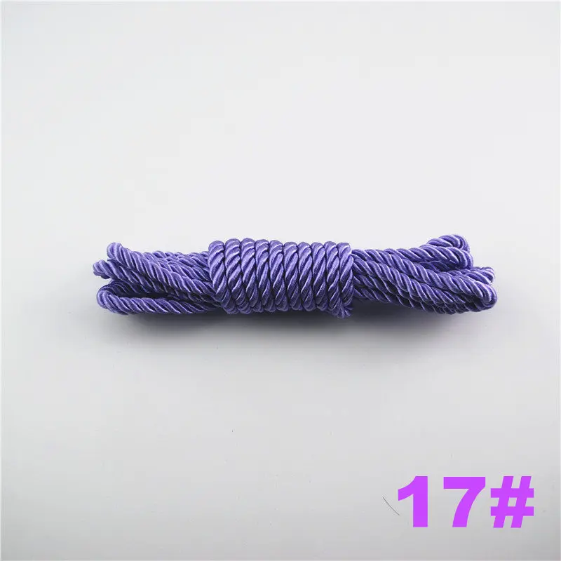 Fasmiley DIY Cord Jewelry findings 5 мм плетеная веревка мульти сплошной Цвет витая нить DIY аксессуары строка поставляет 10 м DS220 - Цвет: 17