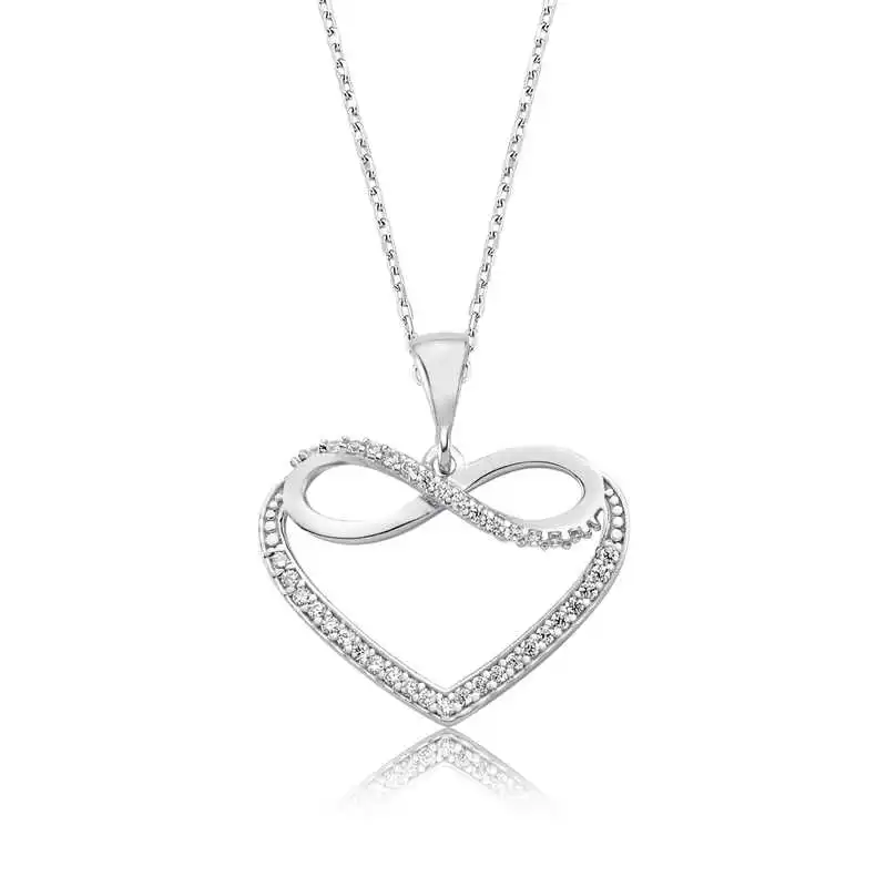 

Silverlina Sterling Silver Heart Infinity Ladies Necklace