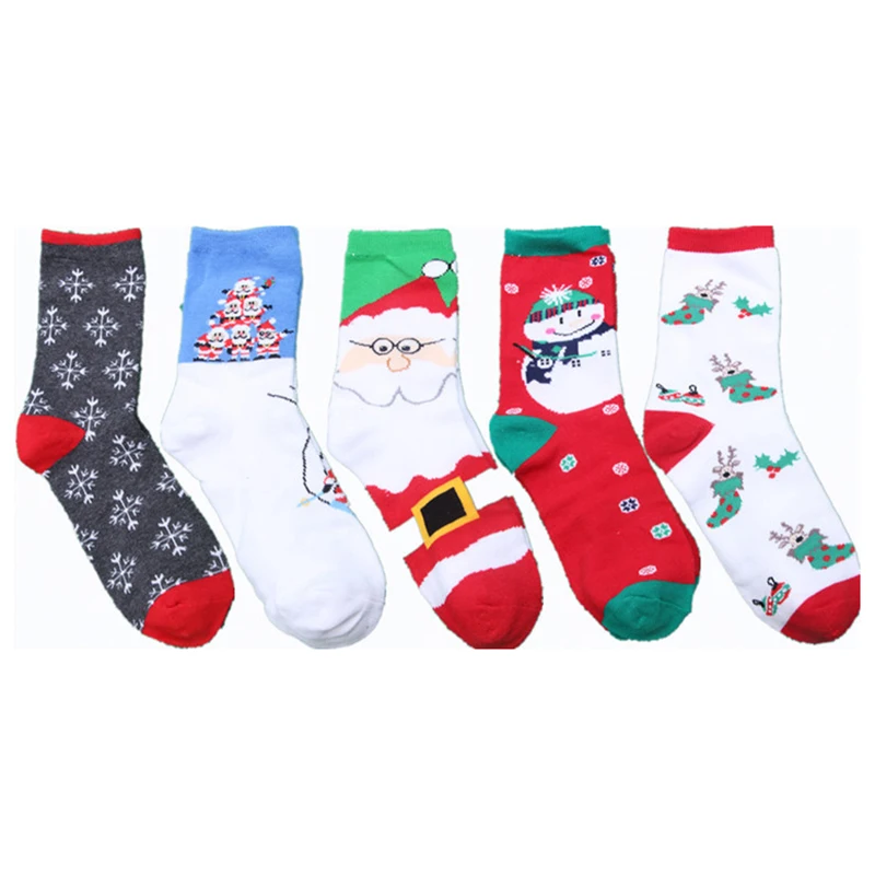 

Hot Selling Women's Christmas Holiday Socks Cotton Xmas Socks for Girls Novelty Christmas Gifts with Box