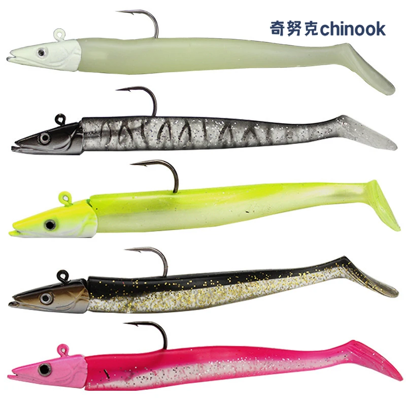 

Chinook Soft Bait 120mm 16g Jig Fish Head Sinking Lure Wobblers Worm Fishing Silicone Fish Artificial Bait