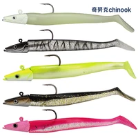 chinook soft bait 120mm 16g jig fish head sinking lure wobblers worm fishing silicone fish artificial bait
