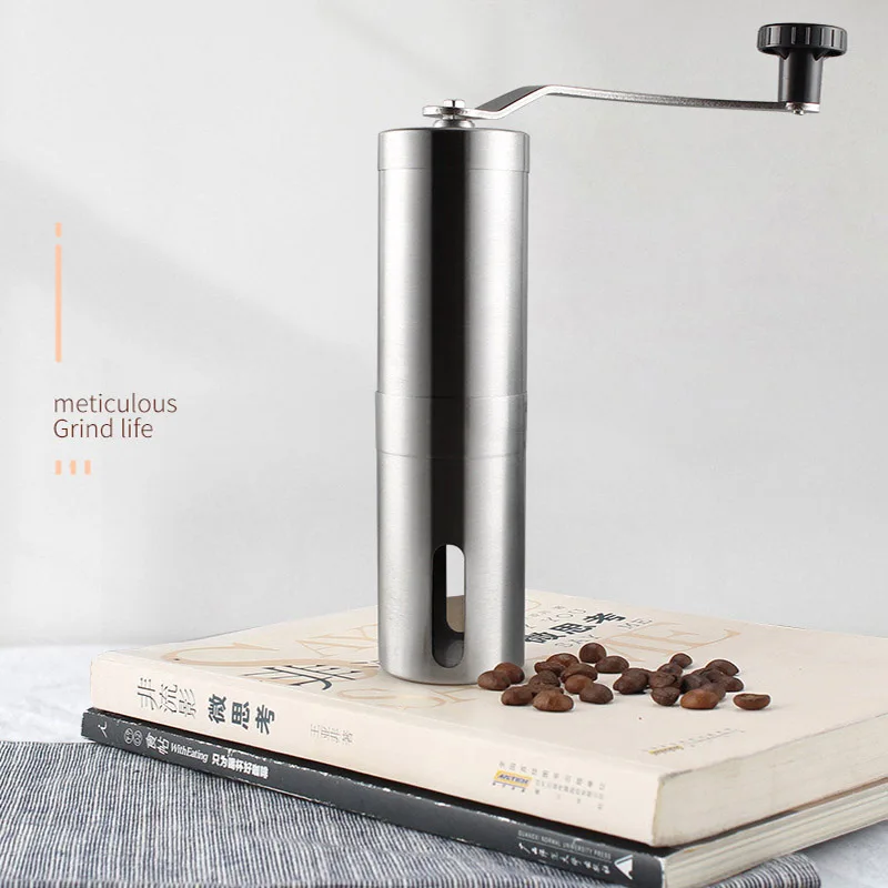 manual ceramic coffee grinder stainless steel adjustable coffee bean mill easy clean kitchen tools portable coffee appliance free global shipping