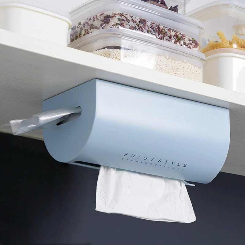 Кухонная коробка для Салфеток Настенный Держатель рулона бумаги мешок мусора
