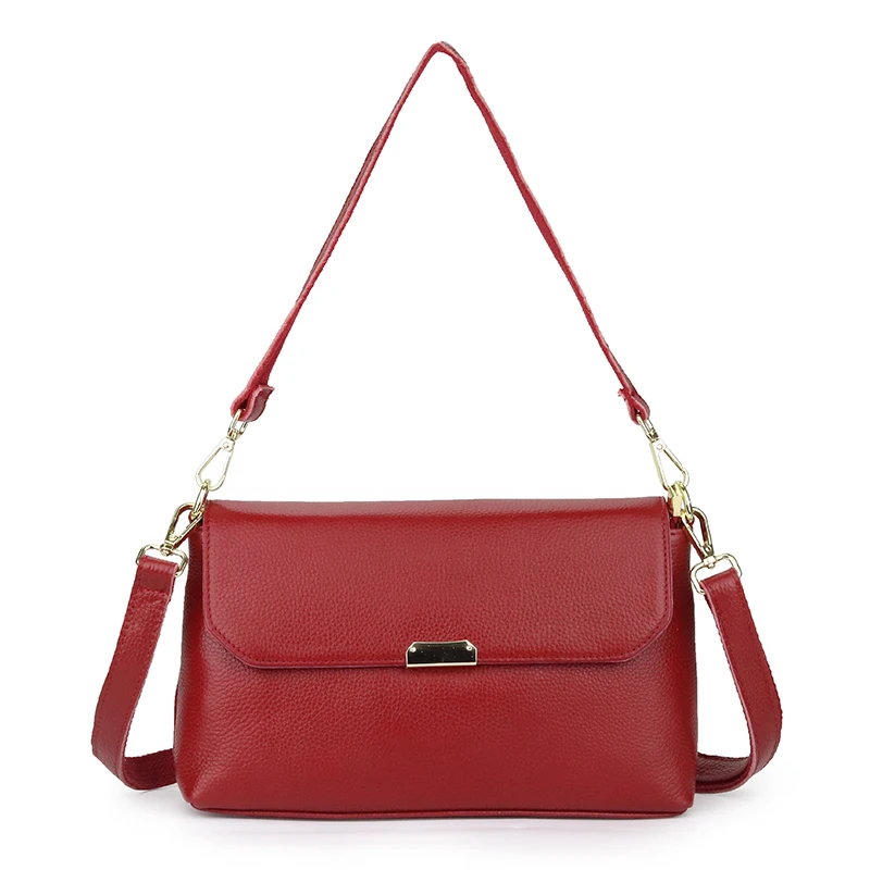 

ladies First layer of leather handbags 2020 newest women's single shoulder messenger bag girls fashion wild soft cowhide purse