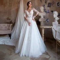 charming wedding dress white o neck floor length floral lace backless a line wedding party de fiesta robe de soiree