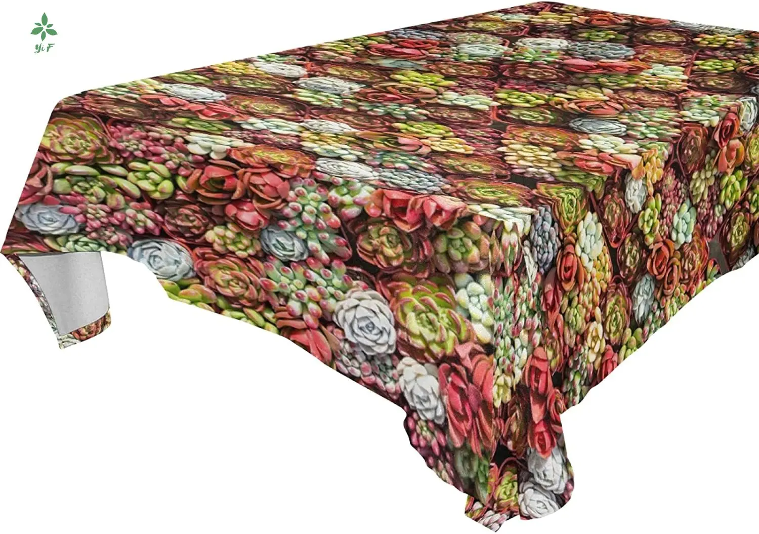 

Colorful Succulent Tablecloths Decorate Dining Room For Picnic Parties