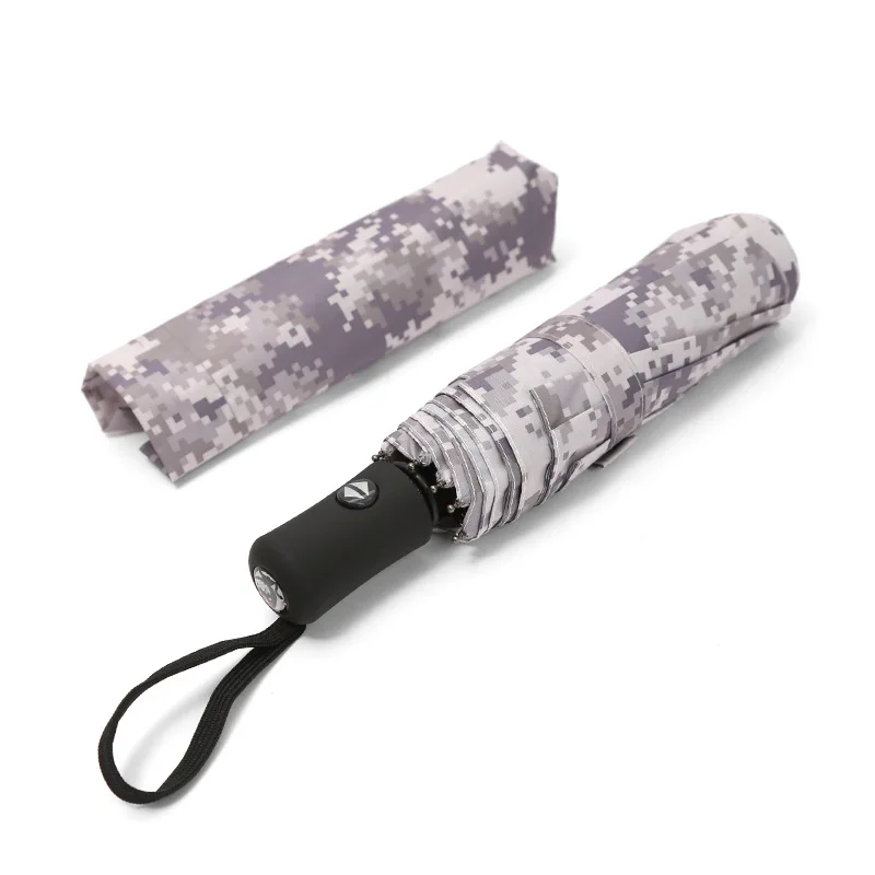 Автоматический мужской зонт DINIWELL Camo 8 костей ветрозащитное черное покрытие 99%