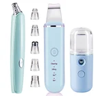 Ультразвуковой скребок для кожи, пилинг для лица, очиститель пор, отшелушивающее средство для лица, удаление черных точек, спа, пароочиститель Nano Sparyer, уход за кожей