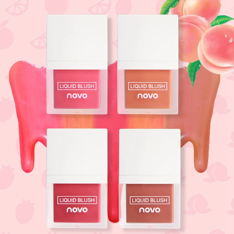 

Novo New Liquid Blush Glow Blusher Cheek Color Makeup Sleek Silky Paleta Natural Face Contour