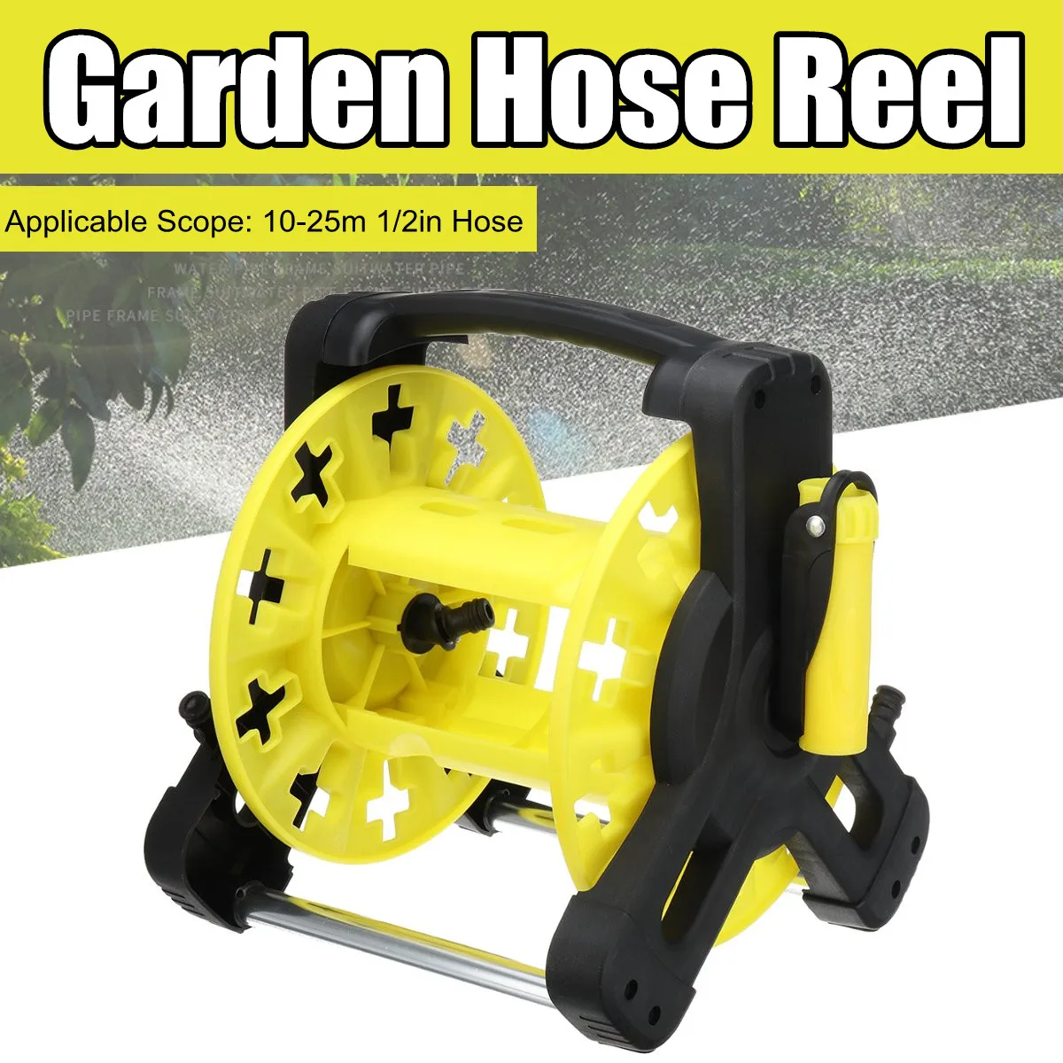 

Portable Hose Reel Holder Rack Pipe Storage Cart Gardening Water Planting Cart Irrigation Supplies With Handle For Home Garden