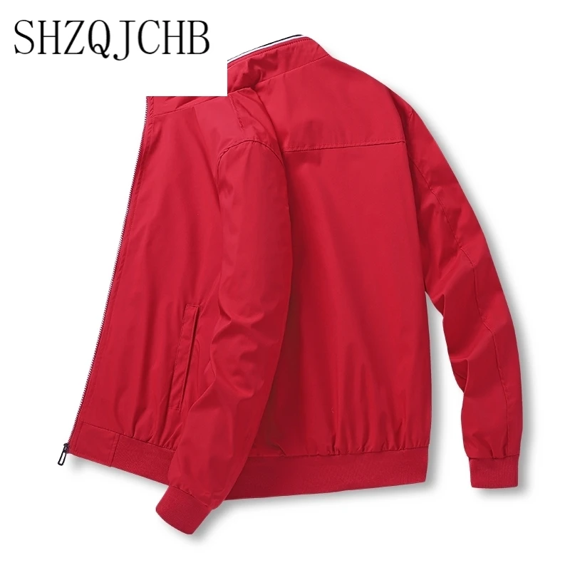 

Jacket Men Solid Autumn Casual Thin Windbreaker Baseball Jackets Male Zipper Outwear Coat Stand Collar Men's Sportswear Clothing