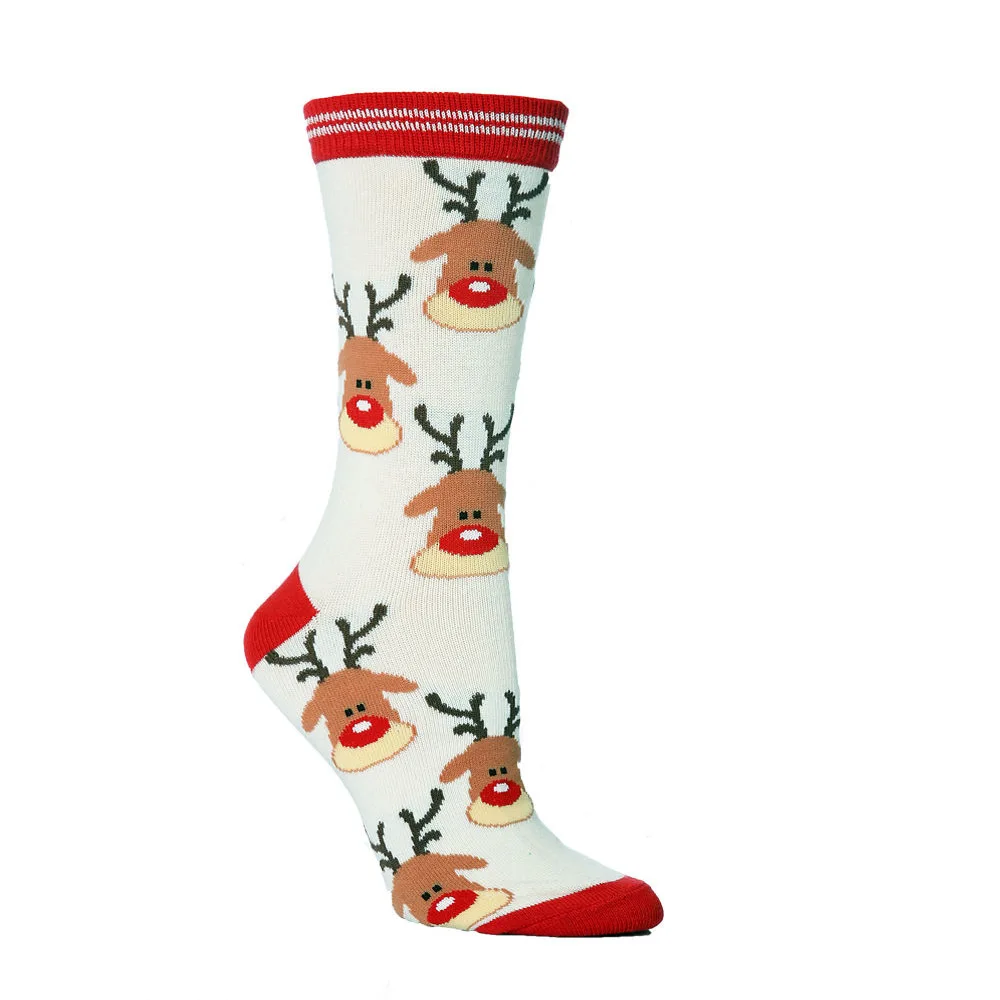 New Autumn winter new year Cotton Harajuku Retro Santa Claus Christmas Snow Elk Gift cotton Stretch | Женская одежда