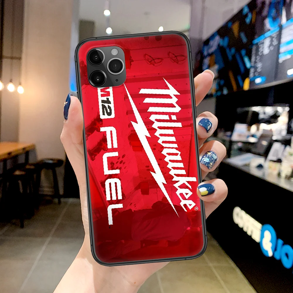 

Milwaukees Toolbox Phone Case For Iphone 4 4s 5 5S SE 5C 6 6S 7 8 Plus X XS XR 11 12 Mini Pro Max 2020 black Waterproof Fashion