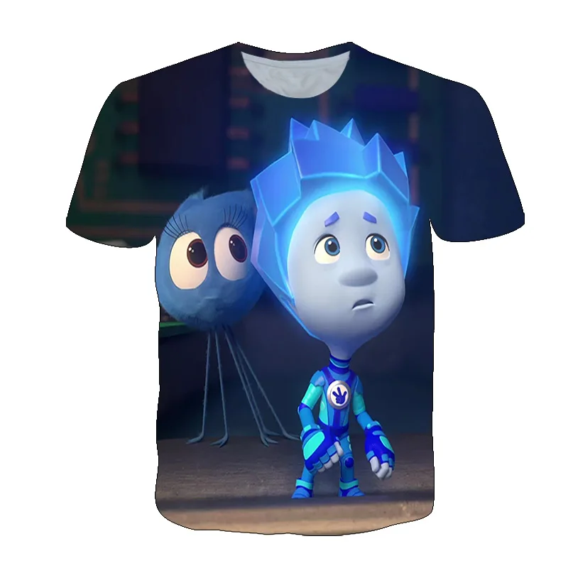 

Children Russian Cartoon The Fixies T shirt Baby Boys/Girls Summer Cute Tops Short Sleeve 3D Printed T-shirt Kids Clothes 4-14T