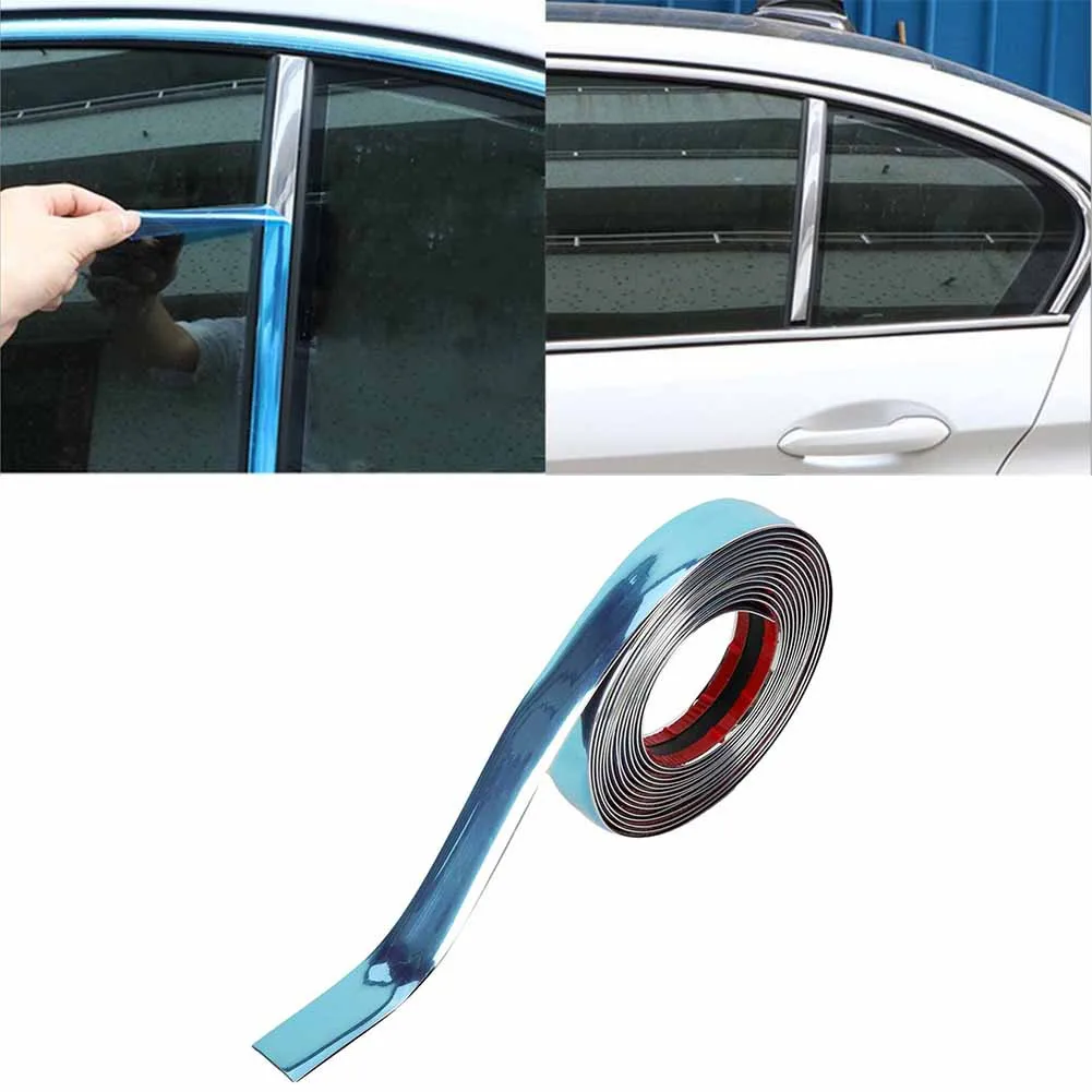 

Car Auto Chrome-plated Bumper Strip Door Side Strip Sticker Car Window General Electro Plating Bright StripDecoration Strip