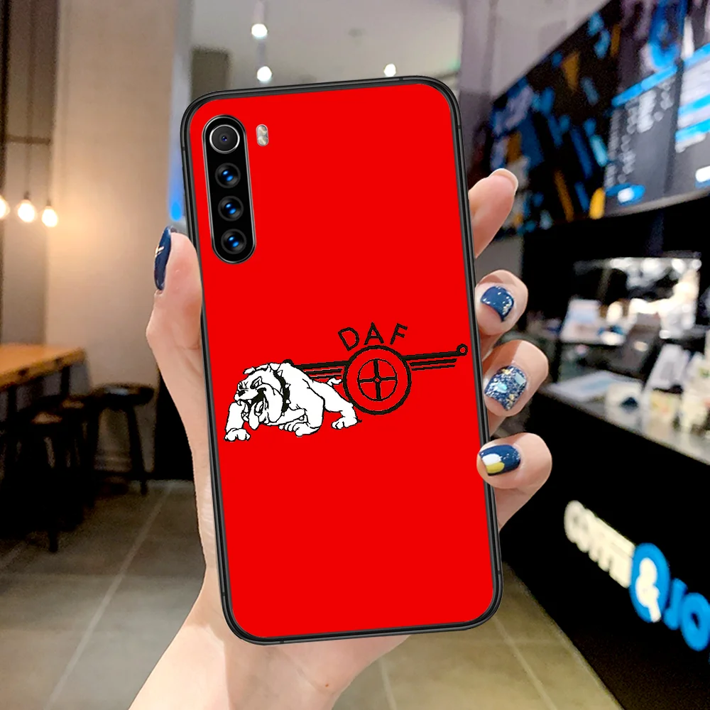 

DAF Luxury truck Logo Phone Case For Xiaomi Redmi Note 7 8 8T 9 9S 4X 7 7A 9A K30 Pro Ultra black Funda Fashion Prime Soft Back