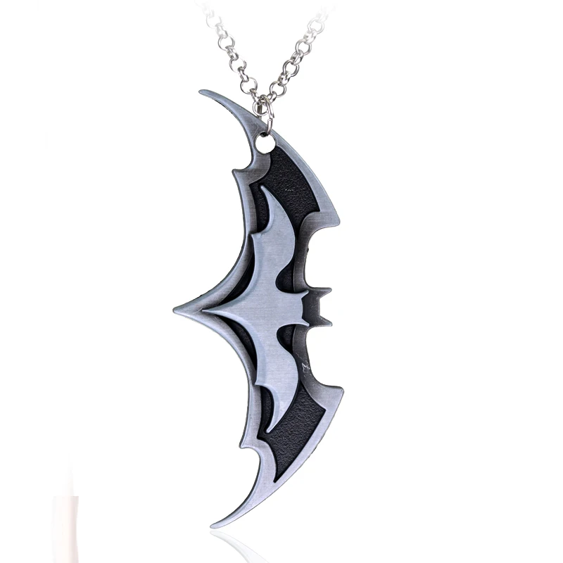 Marvel супер герой Темный рыцарь Бэтмен ожерелье с подвеской-маской Ретро Мужская цепочка на шею - Окраска металла: silver