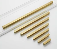 European Style Pure Copper Cabinet Gold Kitchen Handle Long Furniture Handle Tirador