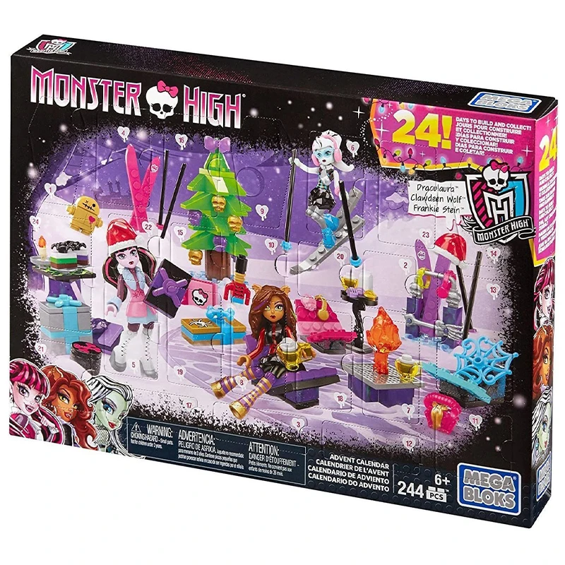 

Mega Bloks Monster High Advent Calendar Doll Set DPK33 Collector's Edition Birthday Gifts for Adults and Children