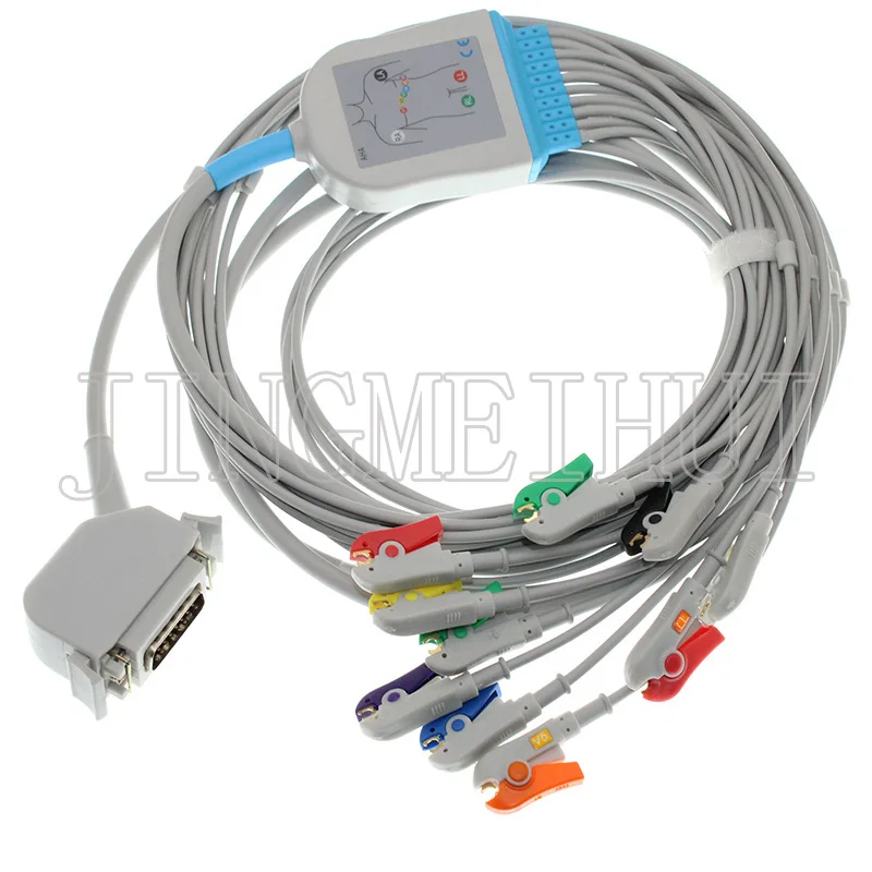 Используйте 10-проводной кабель Bosch/Hellige/Siemens/Кембриджский ЭКГ EKG с 3 0din/4 0