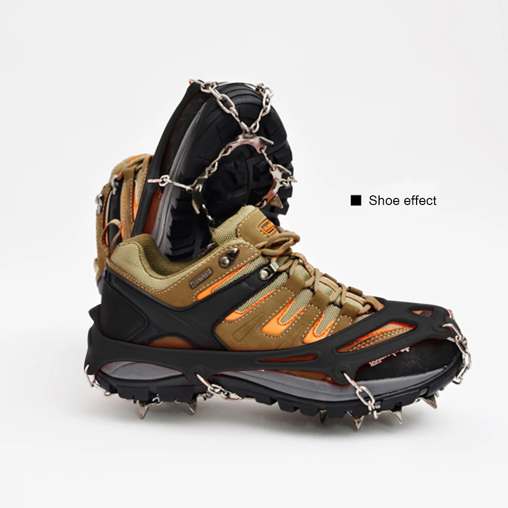 

1 Pair Shoes Cover Ice Gripper Climbing 13 Teeth Anti-slip Crampons Over Spikes Camping Portable Outdoor Elements
