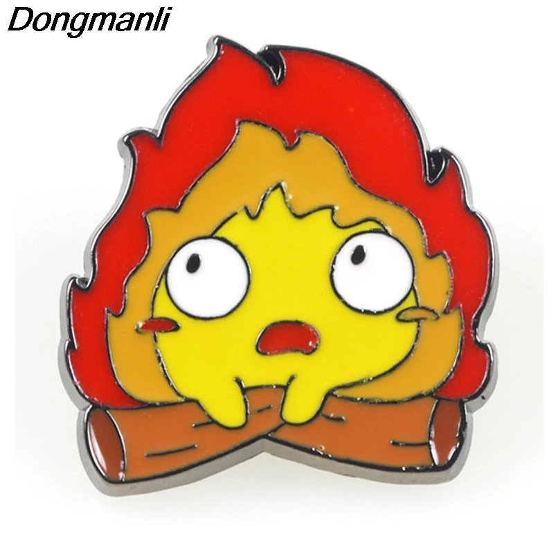 P4220 Dongmanli ювелирные изделия демон пламя металлические эмалированные булавки и