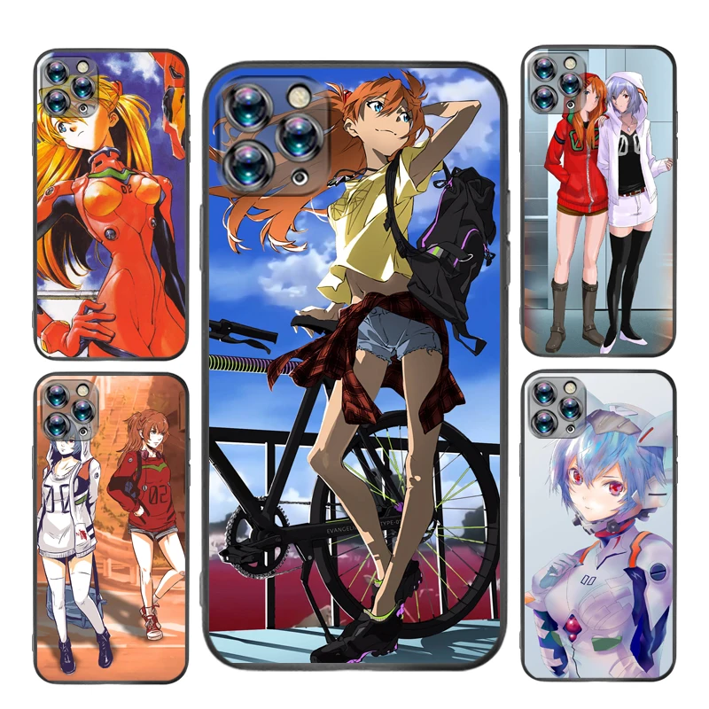 

Anime Evangelion Tani Akira Phone Case For iPhone X XS XR MAX Telephone Cellphone Mobilephone Cute Shell Soft Coque Aesthetic