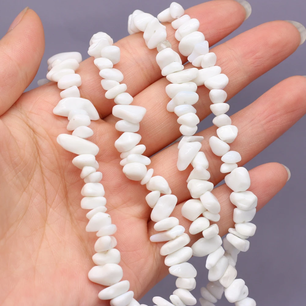 

2021 Best Selling Natural Semi-precious Stones White Stone Gravel Beaded DIY Necklace Bracelet Jewelry Gift Making Wholesale