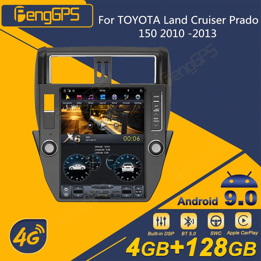 

For TOYOTA Land Cruiser Prado 150 2010 -2013 Android Car Radio Tesla Screen 2Din Stereo Receiver Autoradio Multimedia DVD Player