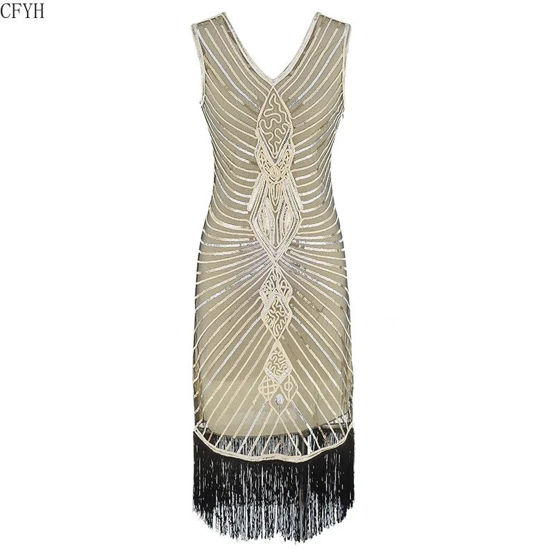 Женское платье с V-образным вырезом рукавом-крылышком и бахромой | Женская одежда