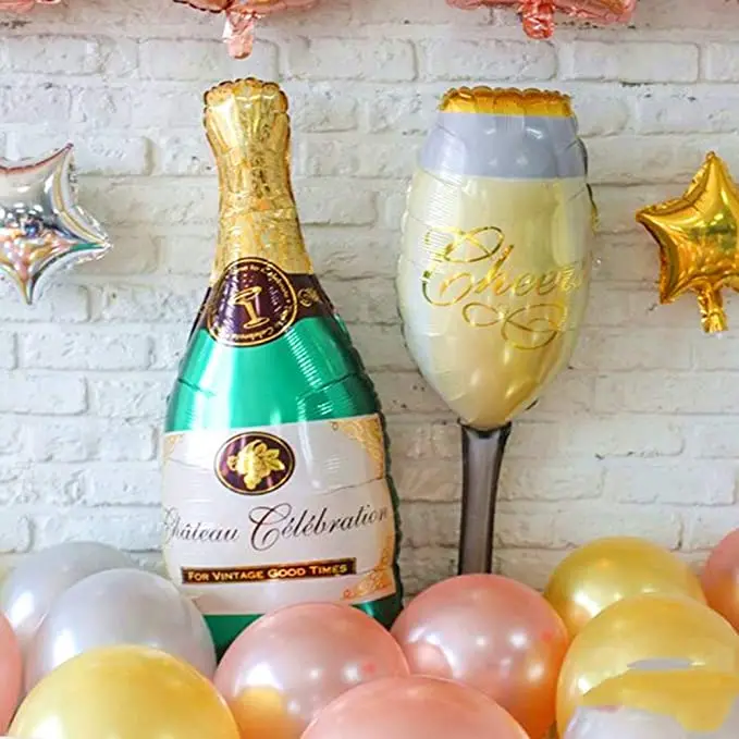 

Champagne Cup Balloon Set Aluminium Foil Balloons Wedding Birthday Party Decorations Anniversary Baby Shower Celebrate Balloons