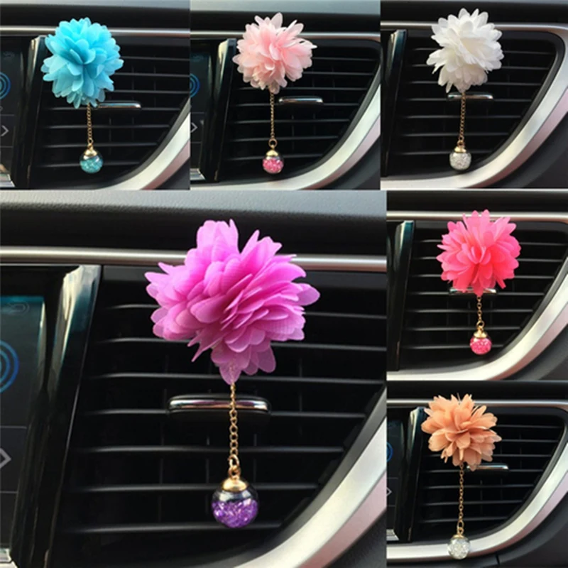 

Car air outlet fragrant perfume flower freshener diffuser camellia car loving gift car accessories interior deodorant